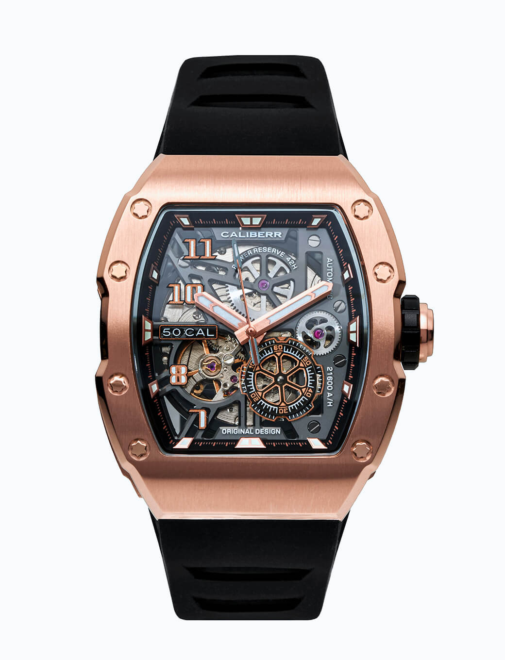 Copper skeleton watch hotsell