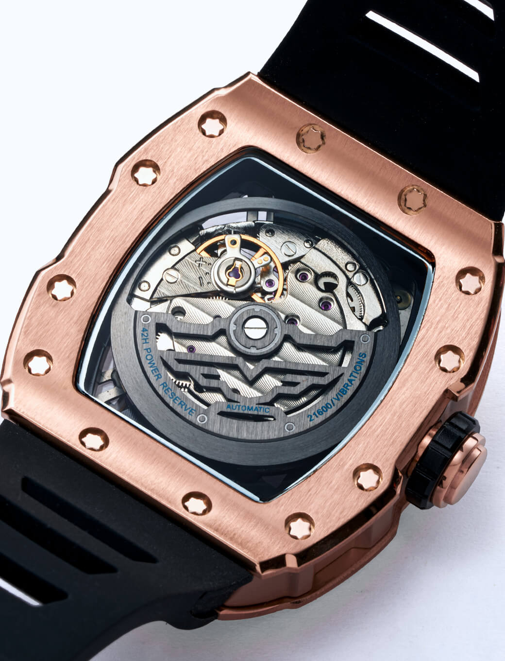 Copper on sale skeleton watch