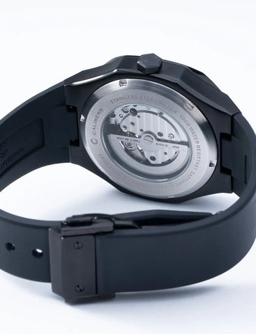 Classic 42 Black Stainless Steel Case Black Dial Black Band - CALIBÉRR - Watches