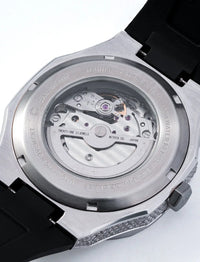 Thumbnail for Classic 42 Diamond-Set Stainless Steel Case Black Dial Black Band - CALIBÉRR - Watches