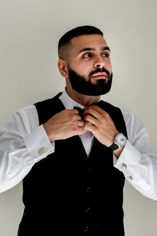 Classic 42 Diamond-Set Stainless Steel Case White Dial Black Band CALIBÉRR