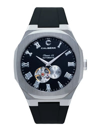 Thumbnail for Classic 42 Stainless Steel Case Black Dial Black Band - CALIBÉRR - Watches