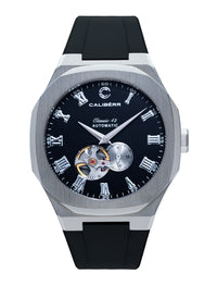 Thumbnail for Classic 42 Stainless Steel Case Black Dial Black Band - CALIBÉRR - Watches